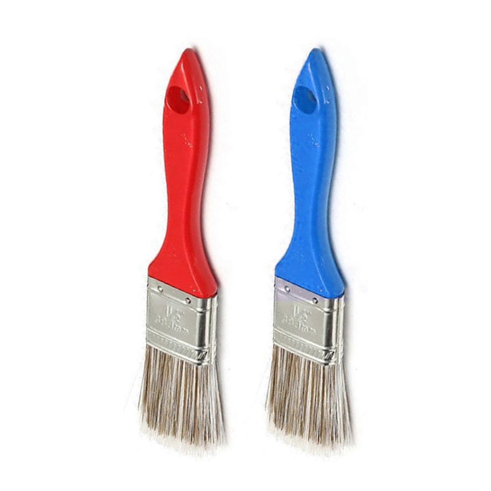 Handy Pair of Paint Brushes Fine Painting Brush Precise Trim Paint Brush Efficient Painting Tool 2pcs/set for Edges Work Multicolor