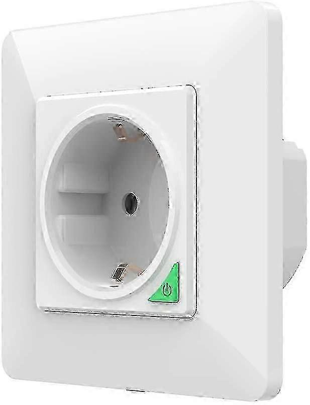 home 2-hole socket, wall socket, wireless smart wifi socket, white
