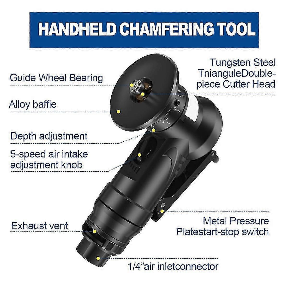 Pneumatic Chamfering Machine 45 Degree for Metal Edge Deburring