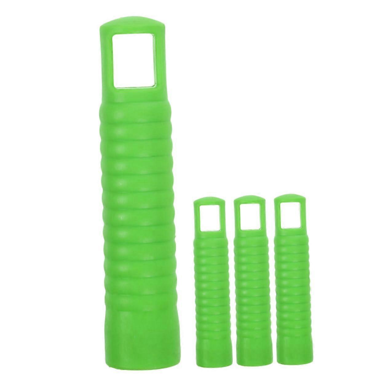 4 Pack Mop Handle End Caps with AntiSlip Grip Sleeves for Broom and Clothesline Rod Replacement