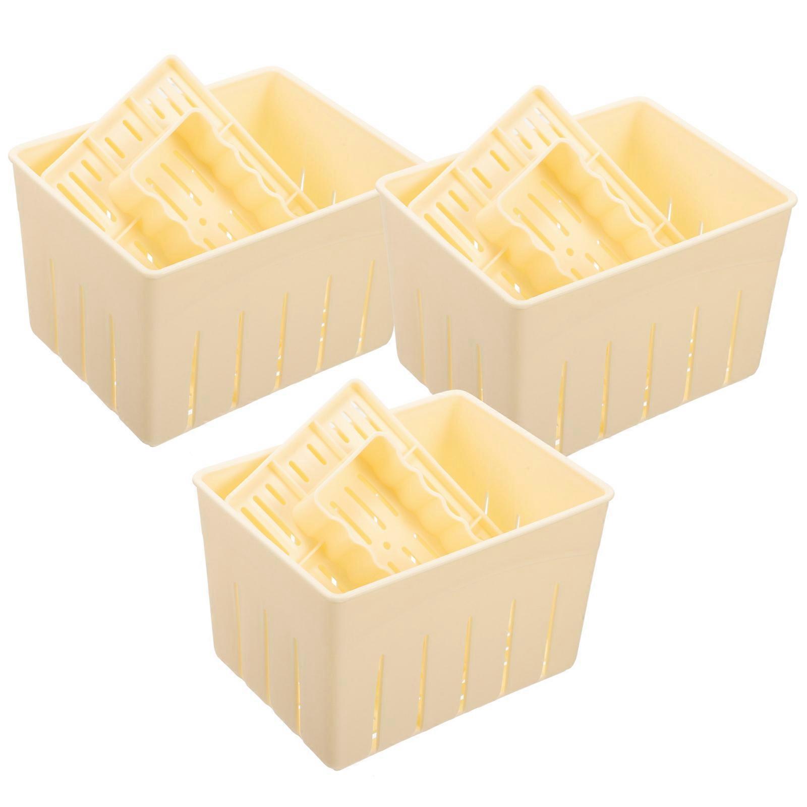 3 Sets Tofu Maker Plastic Tofu Press Mold Tofu Cheese Presser Diy Tofu Making Tool With Lid