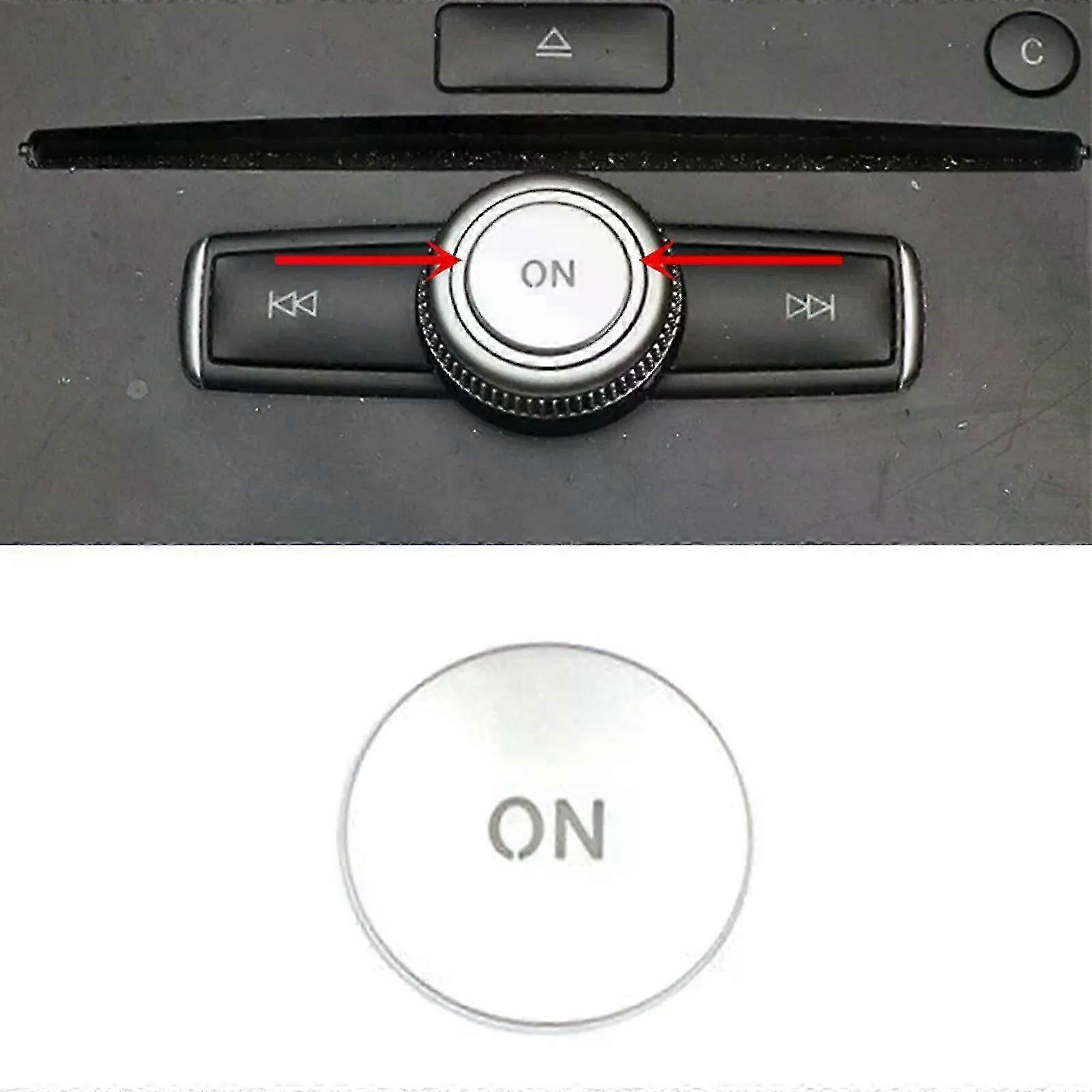 Car Console CD Panel Multimedia Switch Buttons Sequins Volume Button Cover compatible for Mercedes Benz C E Class W204 W212 GLK X204