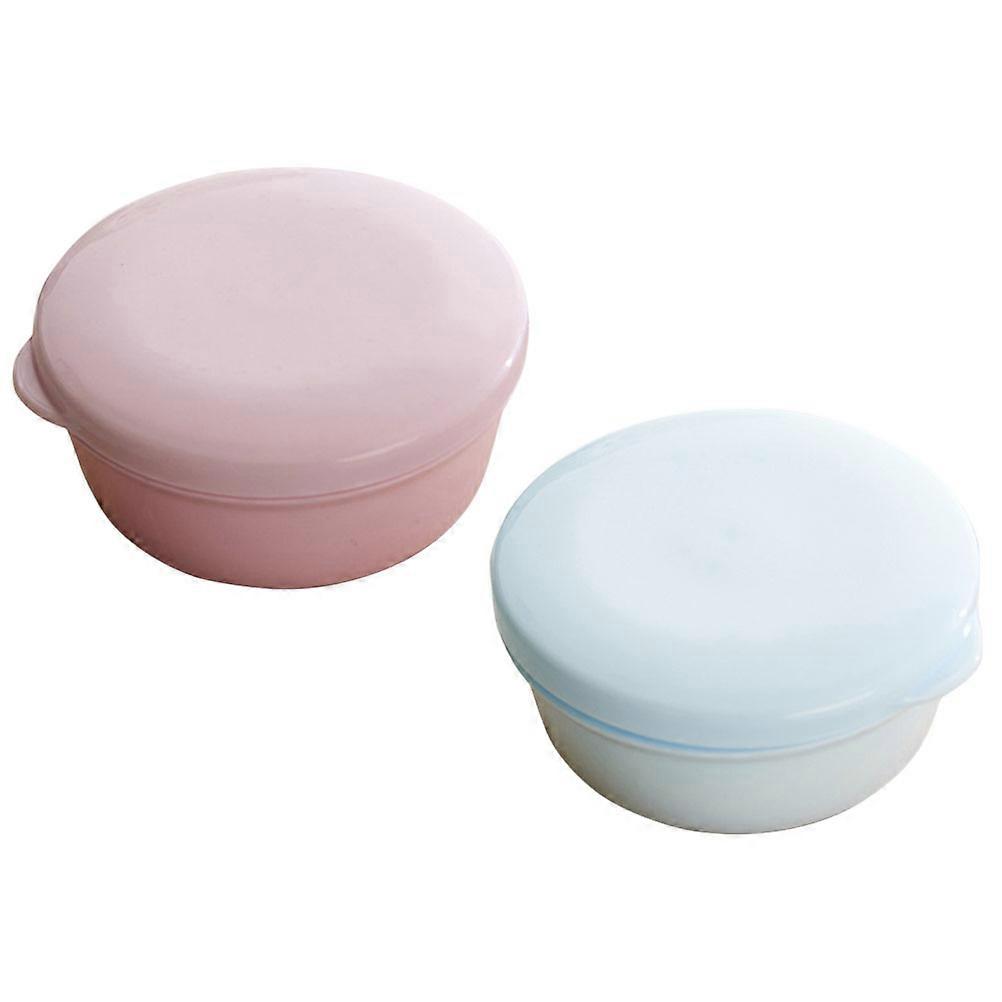 Soap Holder Travel Case Portable Soap Boxes with Lid 2Pcs for Storage