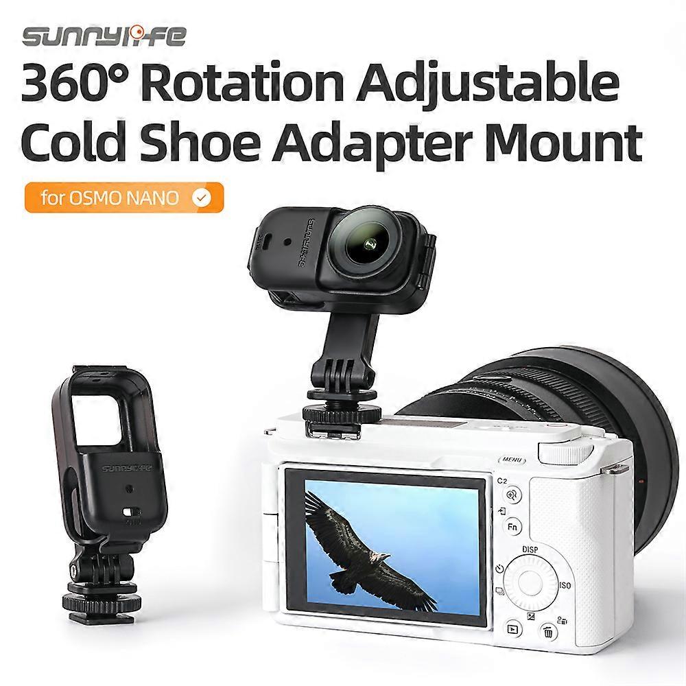 360°Rotation Adjustable Cold Shoe Vertical-Horizontal Adapter Mount for DJI NANO
