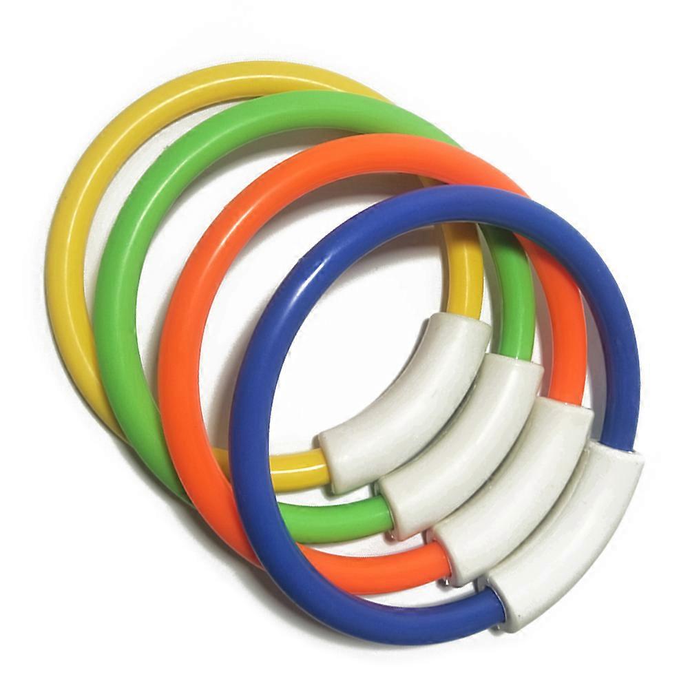 Underwater Diving Rings Toy 4Pcs Set Assorted Color Training Diving Rings