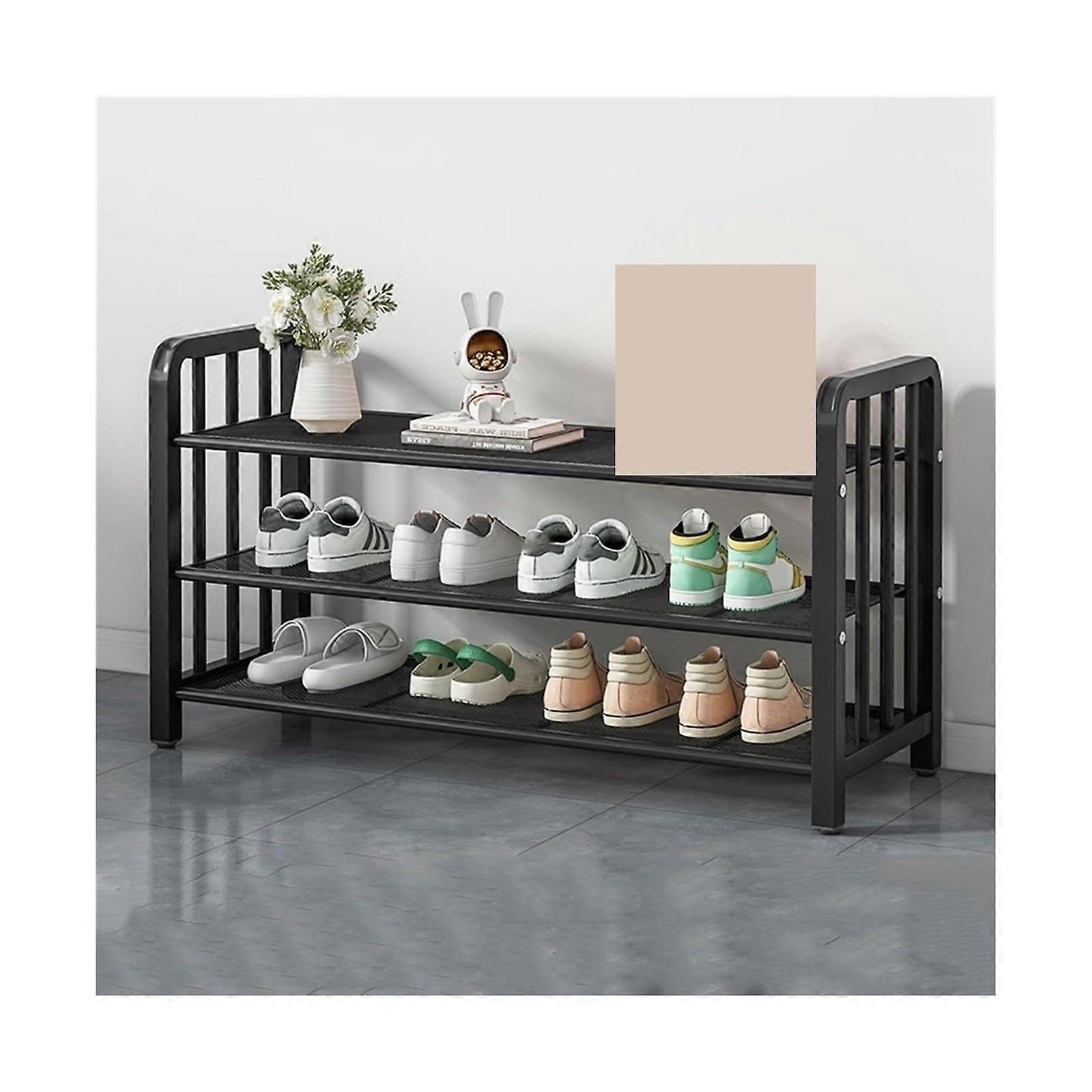Stackable Shoe Rack 5Tier Metal Mesh Shelf for Entryway Hallway Closet Space Saving Black