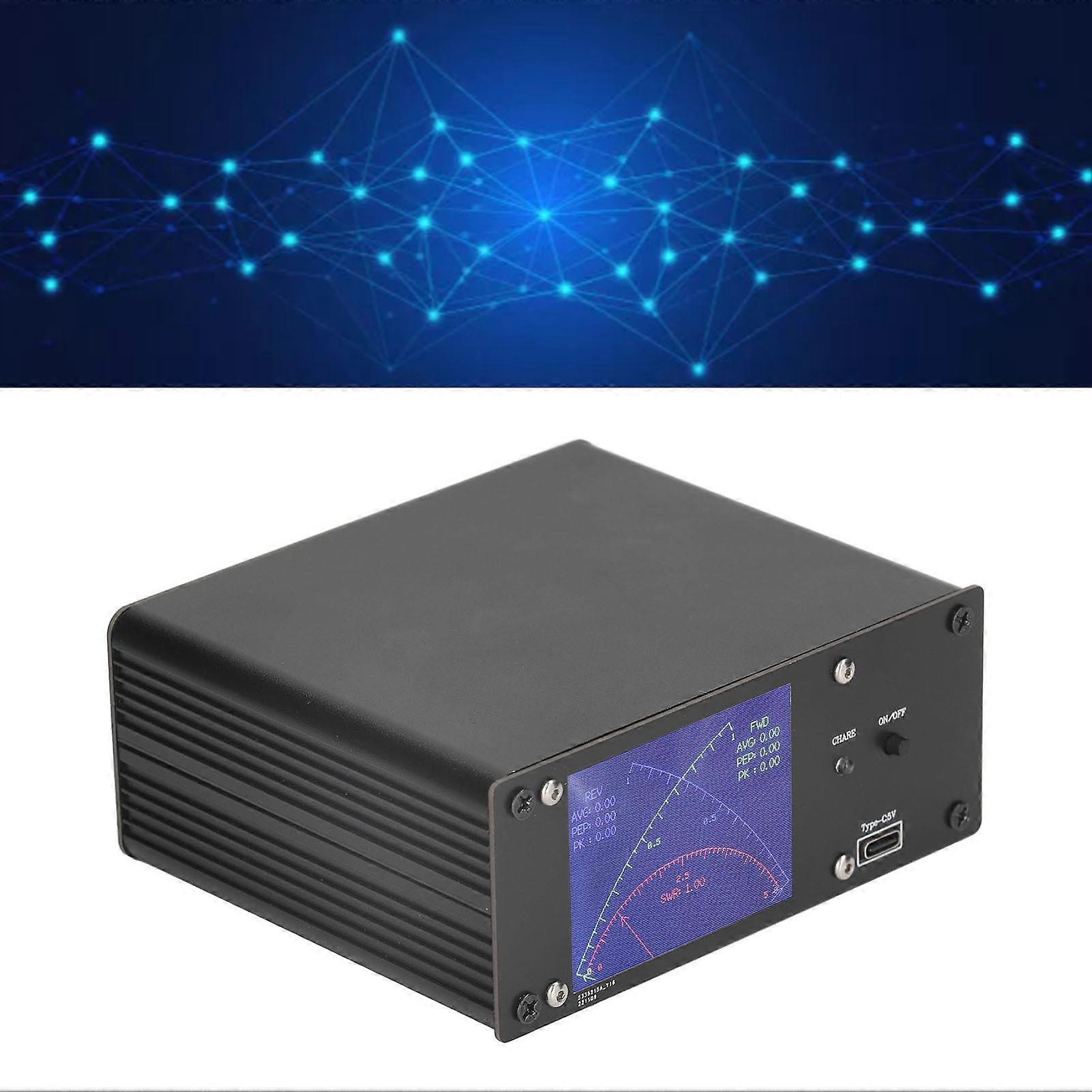 Shortwave Power Meter 1mW‑1kW 0.4‑60MHZ SWR PWR 2.4in Touch Screen Digital Short Wave Meter for Industry 