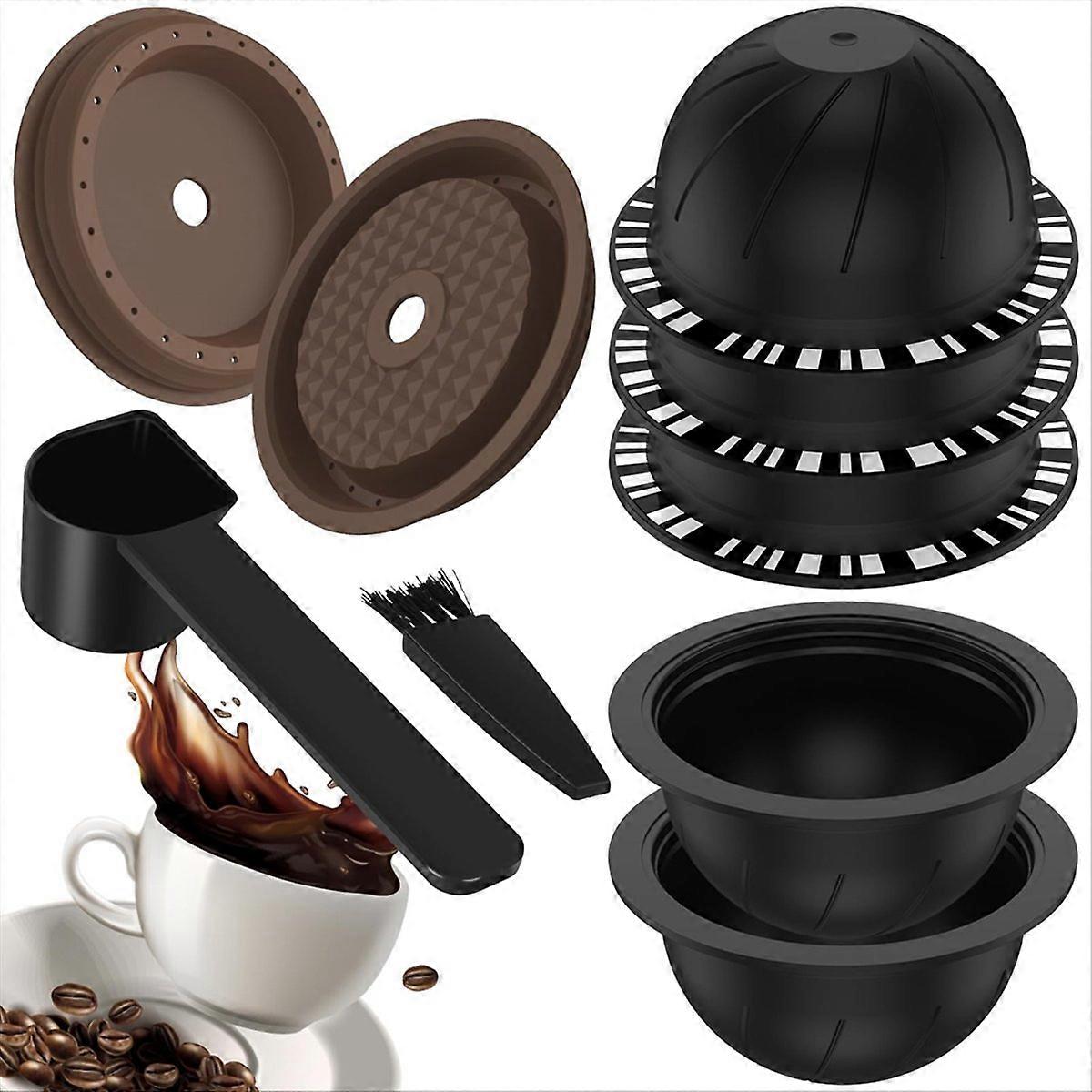 5Pc Reusable Vertuo Pod for Machine, Coffee Capsule (230Ml)