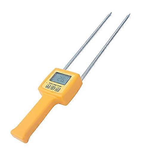 Digital Grain Moisture Meter 530% Range with LCD Display and Steel Probes for Wheat Rice Corn Soybeans