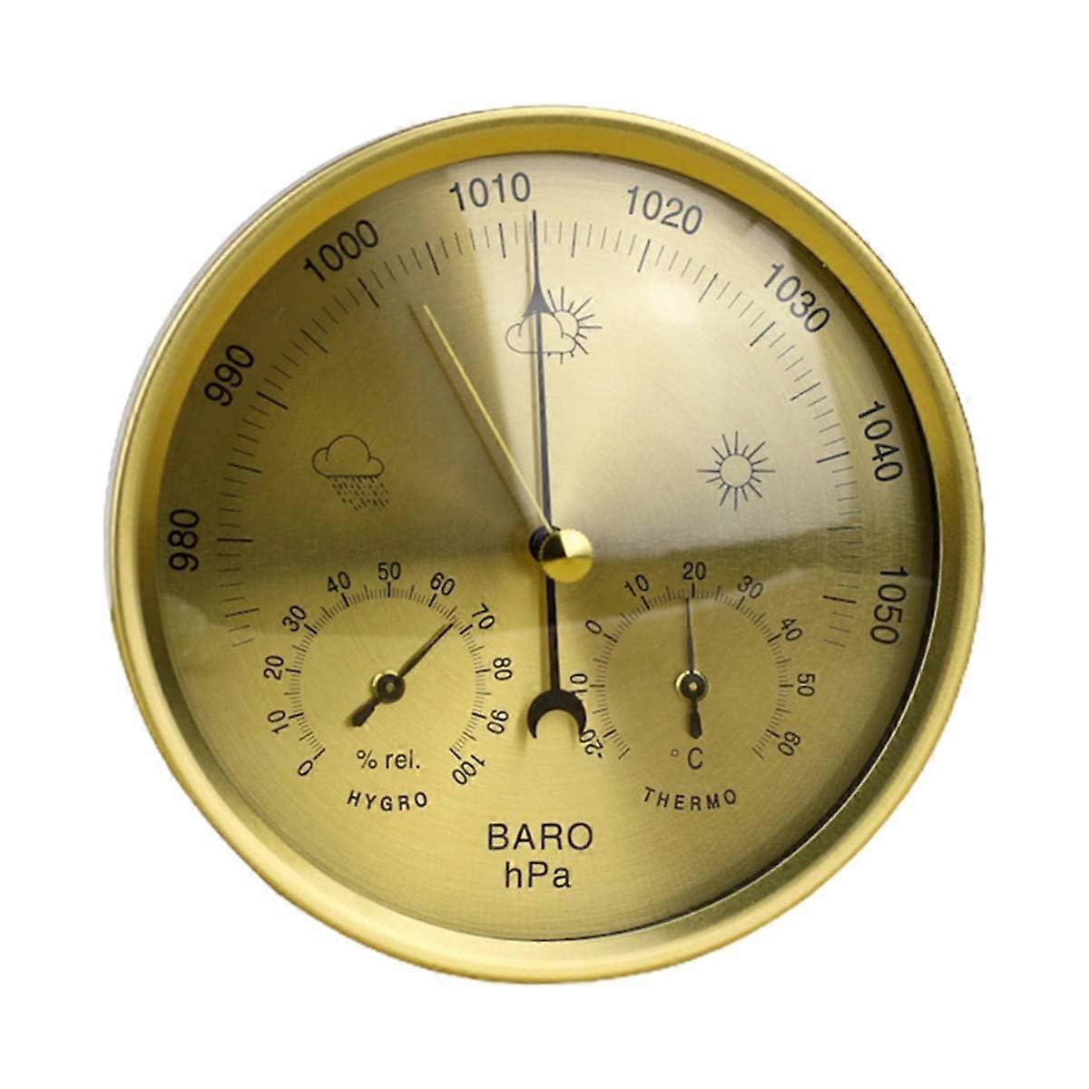 Analog Barometer Weather Station with Temperature and Humidity for Indoor Outdoor Home Garden