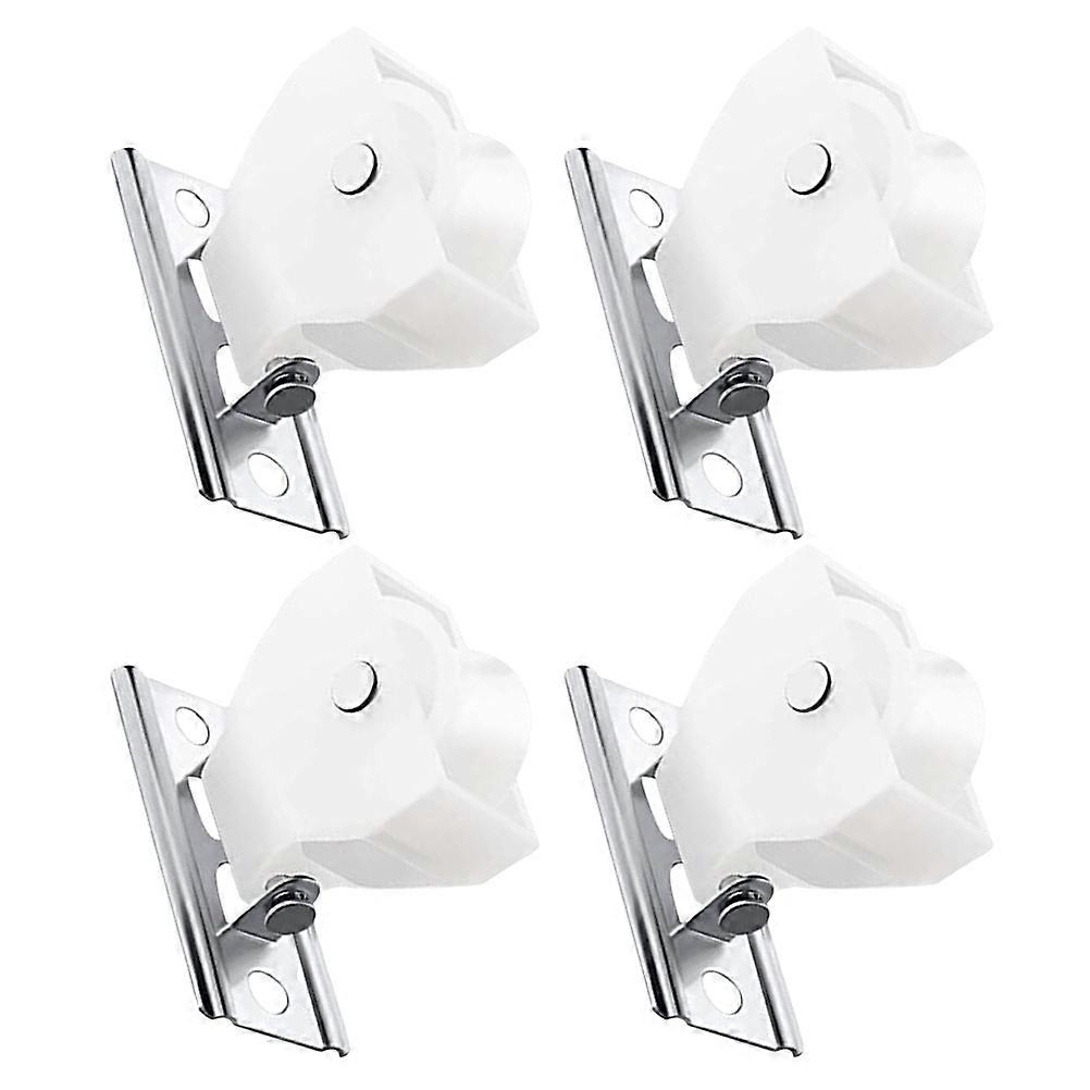 Roman Shade Cord Pulley for Versatile Use with 4Pcs Silver Cord Lock Set
