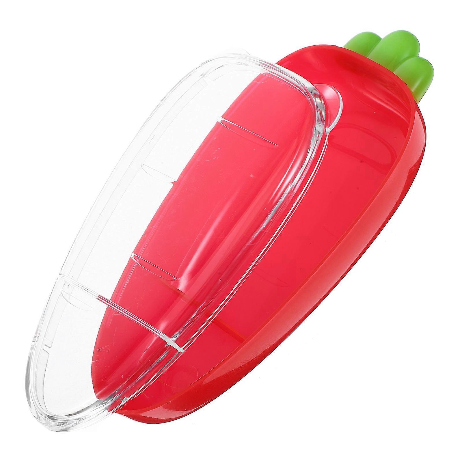 Veggie Tray with Lid ABS Container for 2 Compartments Use