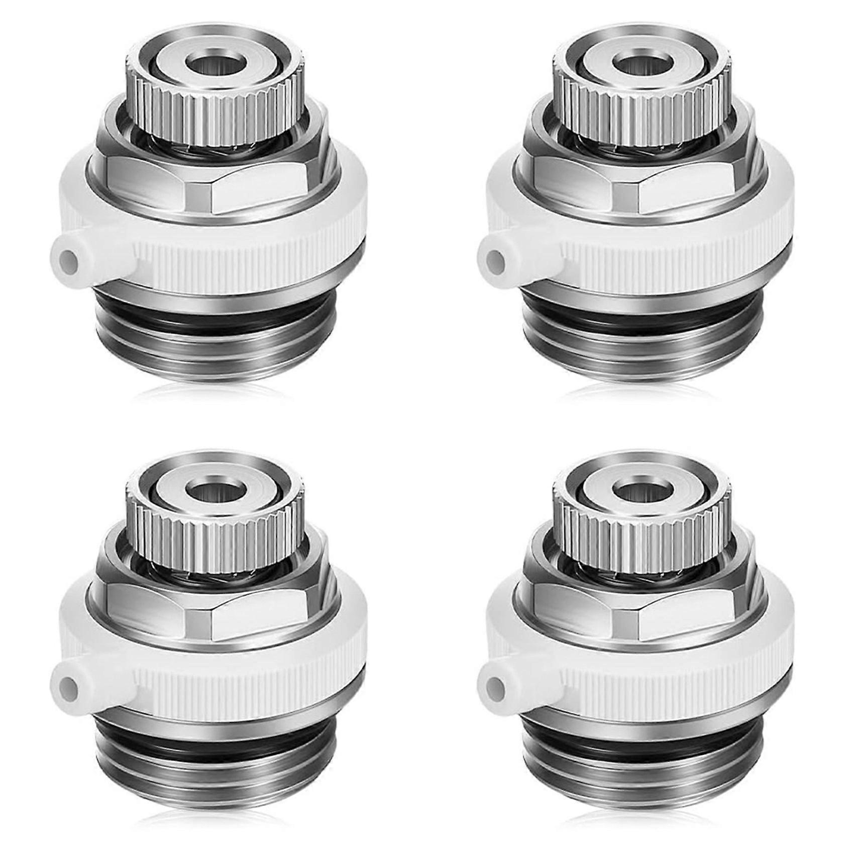 4X Fully Automatic Air Vent Auto Cut-Off Self Bleeding Radiator Valve 1/2inch for Heating Systems