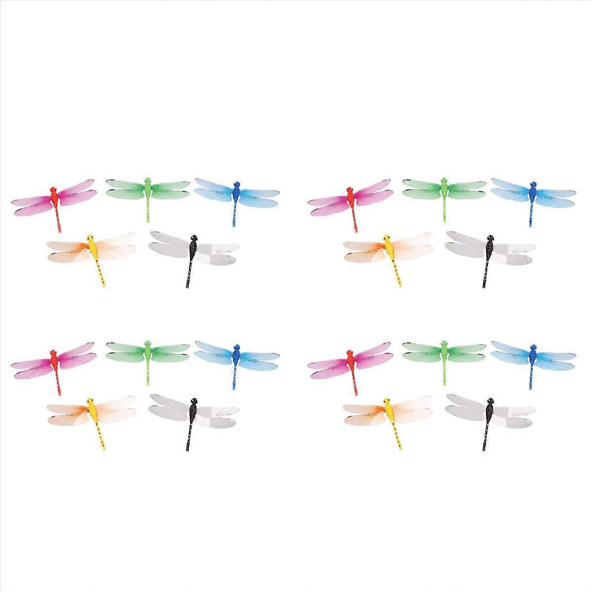 5pcs 8cm 3D Artificial Dragonflies Fridge Magnet Decoration