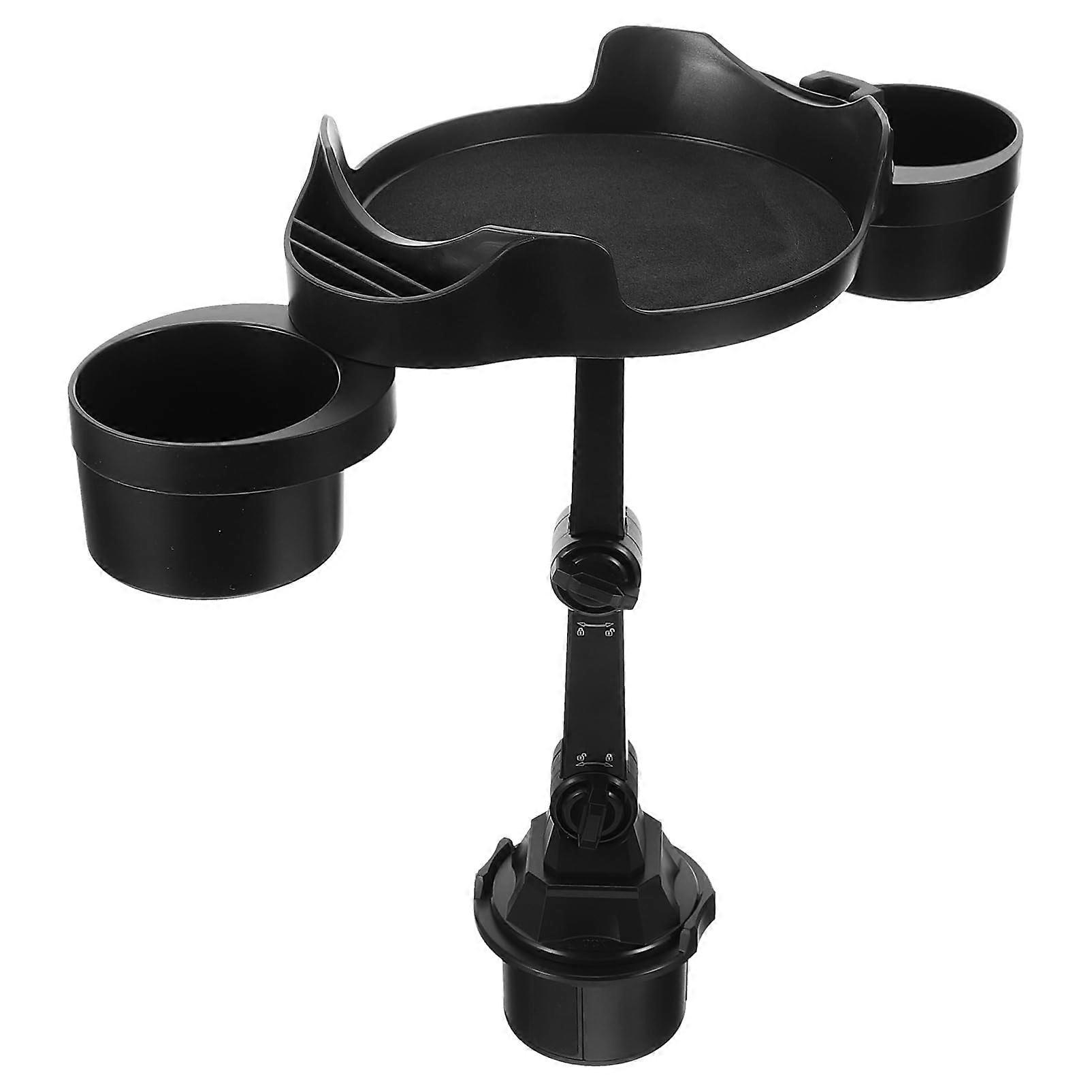 Dual Car Cup Holder Tray with Foldable SpaceSaving Design for Vehicle Food and Drinks Travel