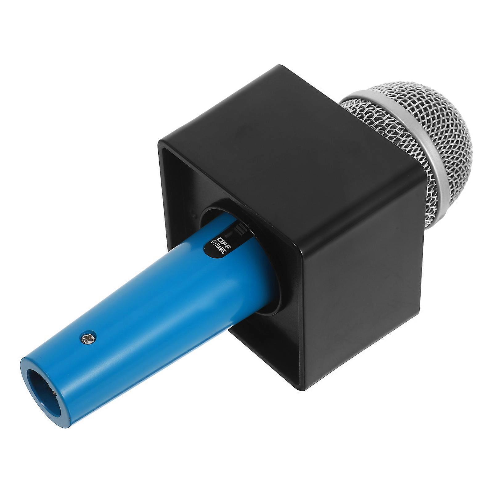 Fake Microphone Prop Toy for Kids Party Use with Square Cube Flag