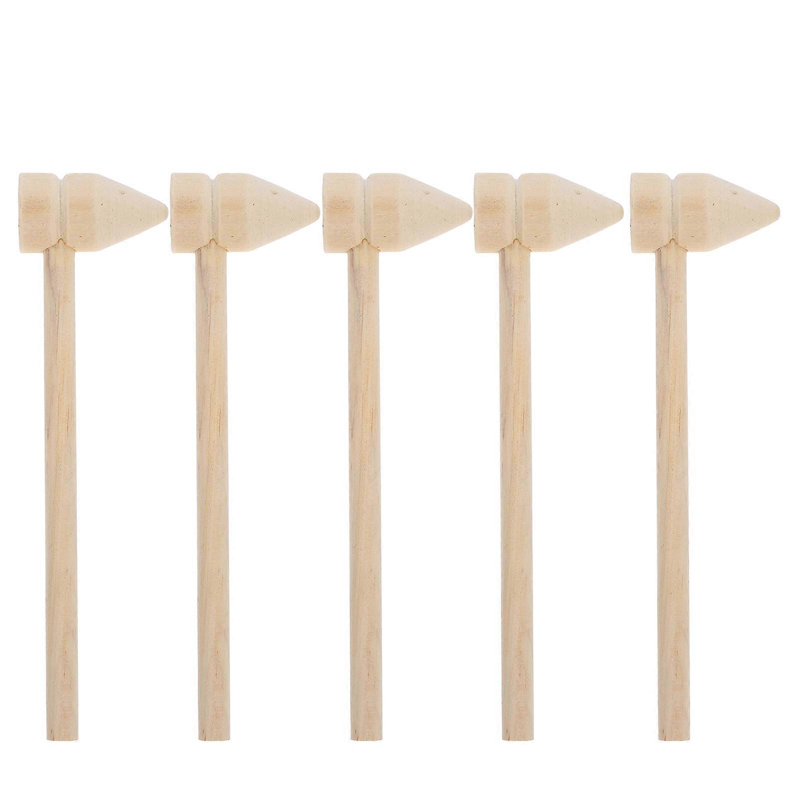 Mini Wooden Hammers for Kids Multi-Use 5Pcs Multi-Function Toy Set