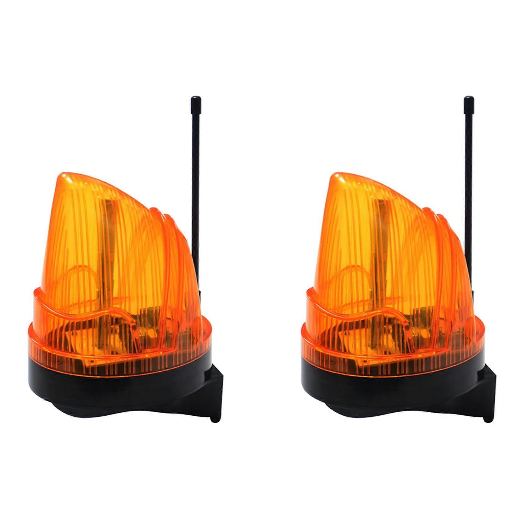 2X 12V-220V LED Alarm Light Strobe Flashing Emergency Warning Lamp Wall Mount for Automatic Gate Opener