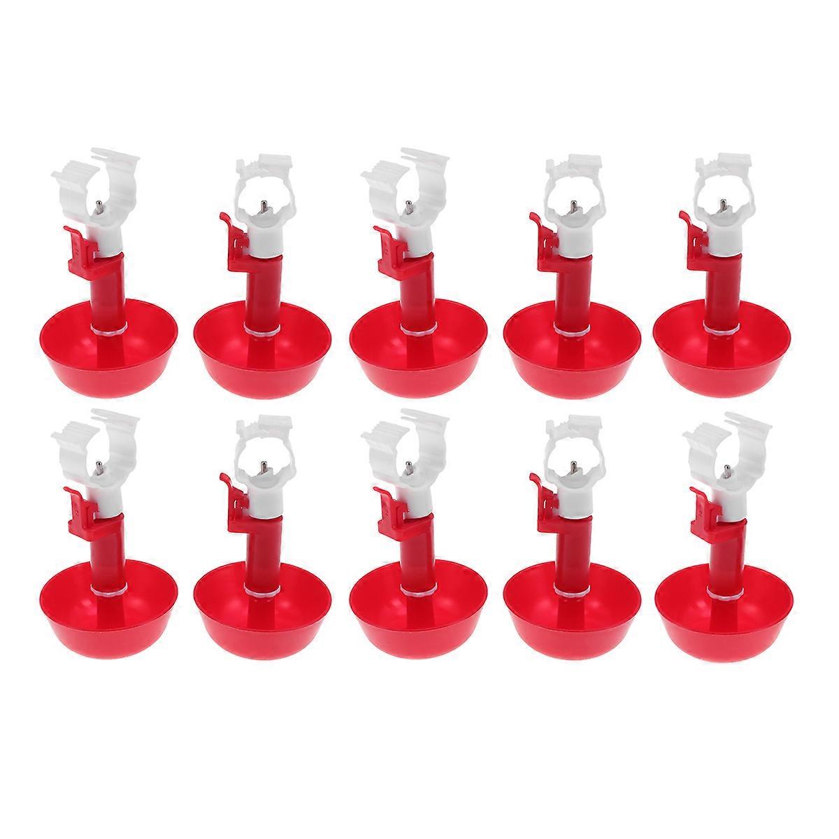 Bird Feeding Tools Automatic Feeder for Feeding 30Pcs Red Poultry