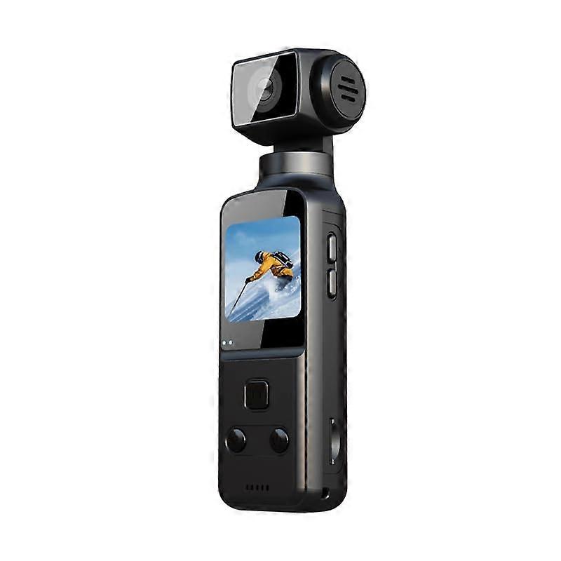 4K Body Camera with External Microphone, Mini Pocket Cam 270° Rotating for Police and Sports