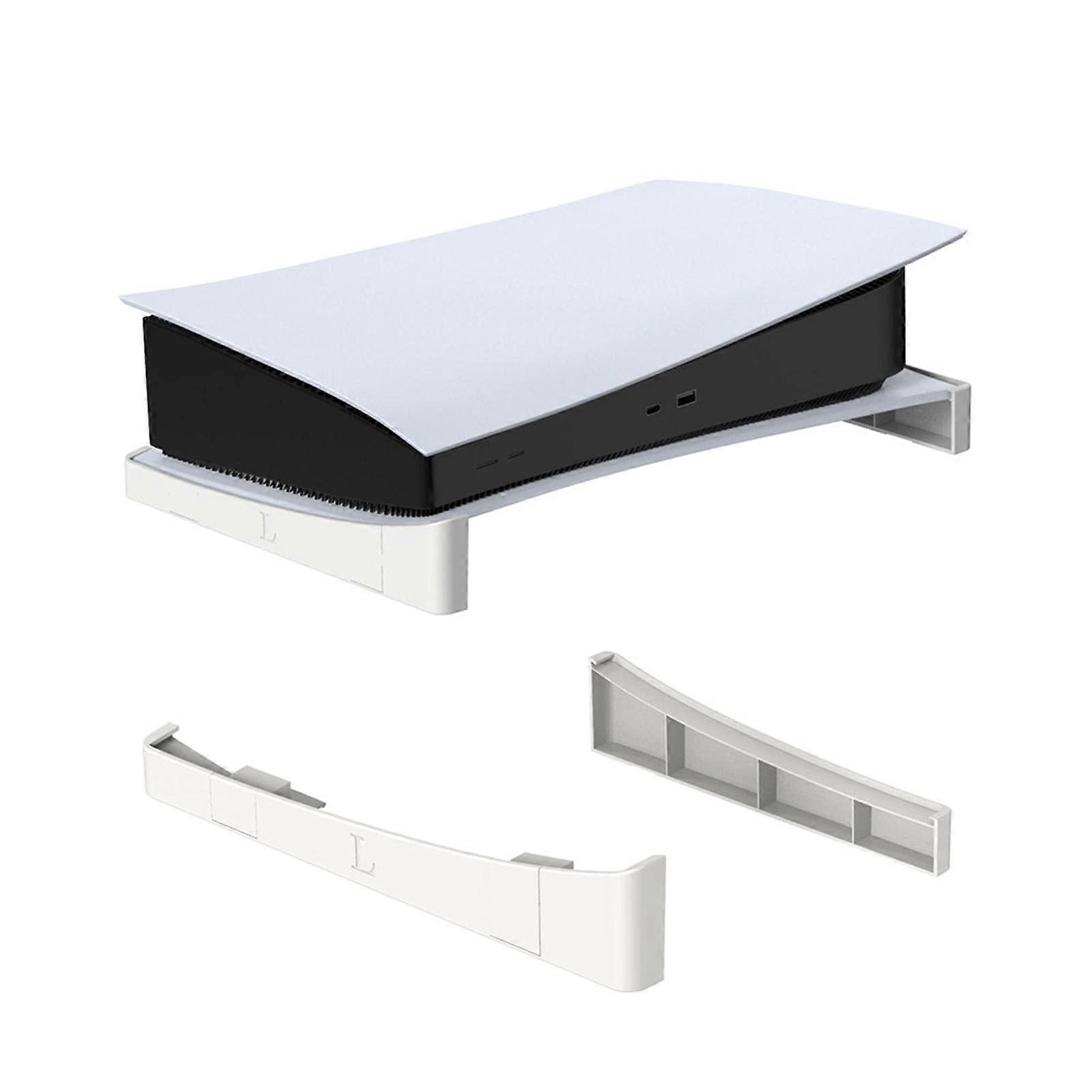Horizontal Stand Stable Console Holder with Heat Dissipation and SpaceSaving Design White for PS5
