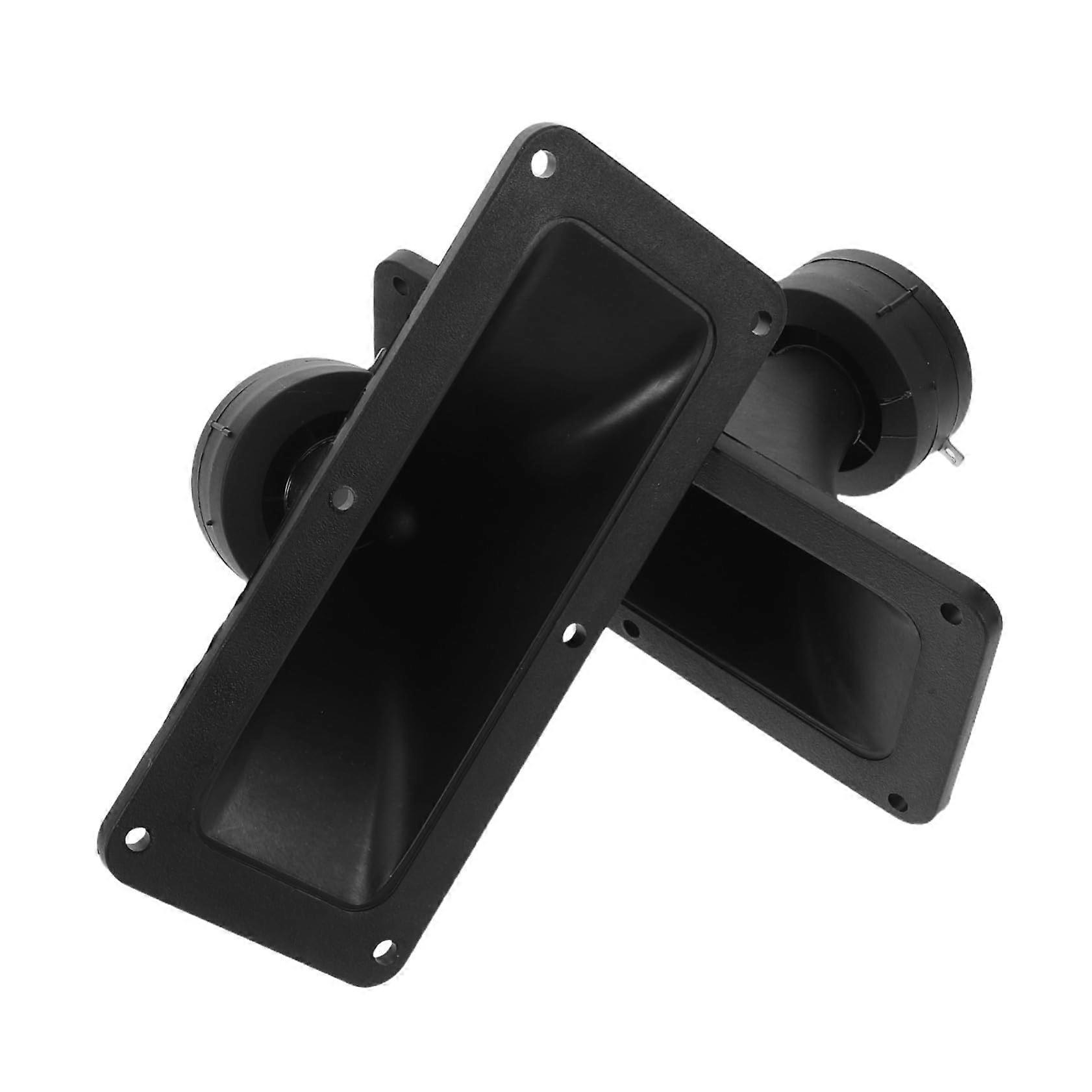 2Pcs Rectangular Horn Tweeter Set, PP Plastic,  Efficiency, Easy Install, Car Audio And Stage Sound Systems