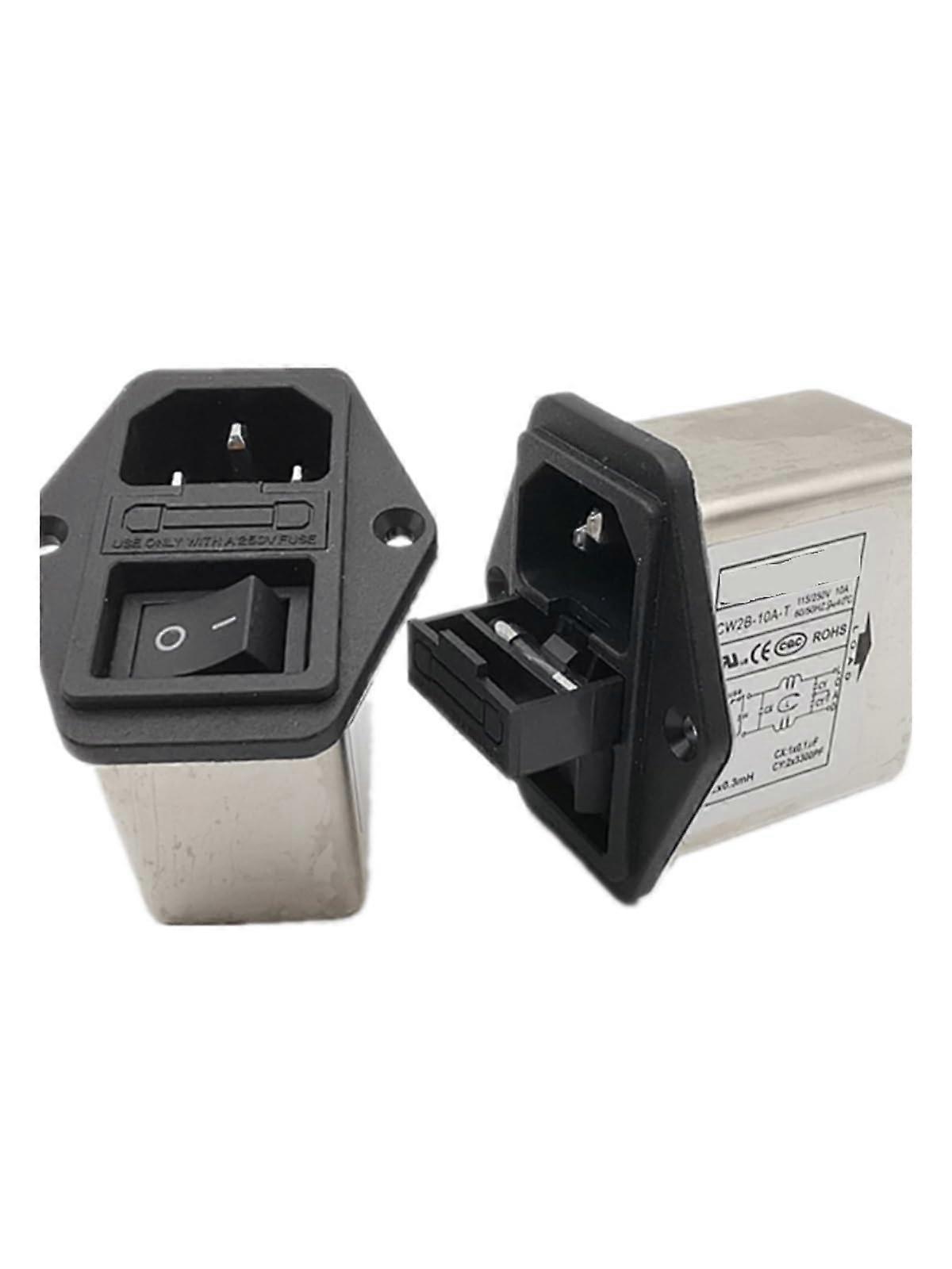 AC Socket Fuse Filter CW2B-06A-T CW2C-10A-T CW2A-10A-T 6A 10A Power Filter with Fuse Compatibility