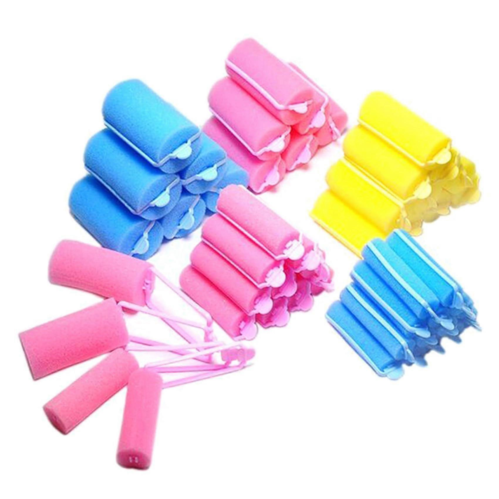 Hair Curlers Soft Foam Rollers for Overnight No Heat Styling with Secure Curl Lock 2.0mm