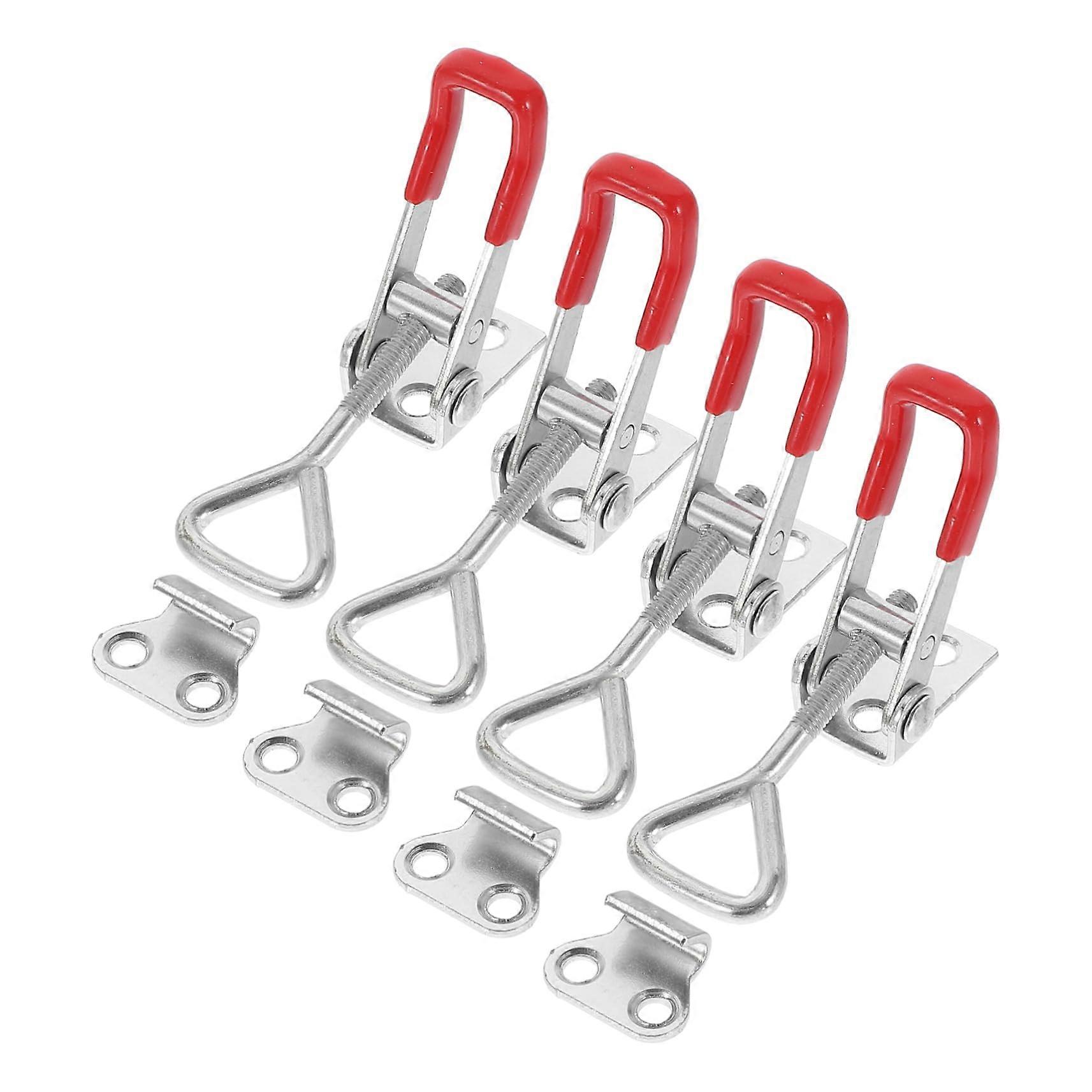 4Pcs Heavy Duty Adjustable Toggle Latch Clamp with Quick Release and NonSlip Handle for Cabinets Boxes Industrial Use