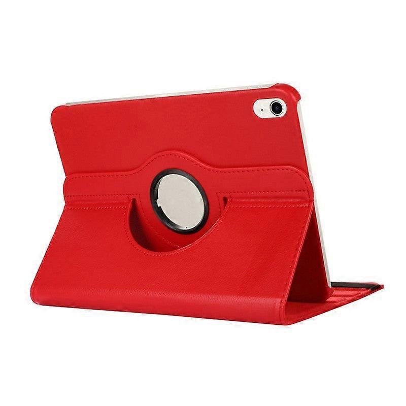 Stylish Case For Ipad 5/ 6/ip2017/ 2018 Red Lychee Pattern Rotating