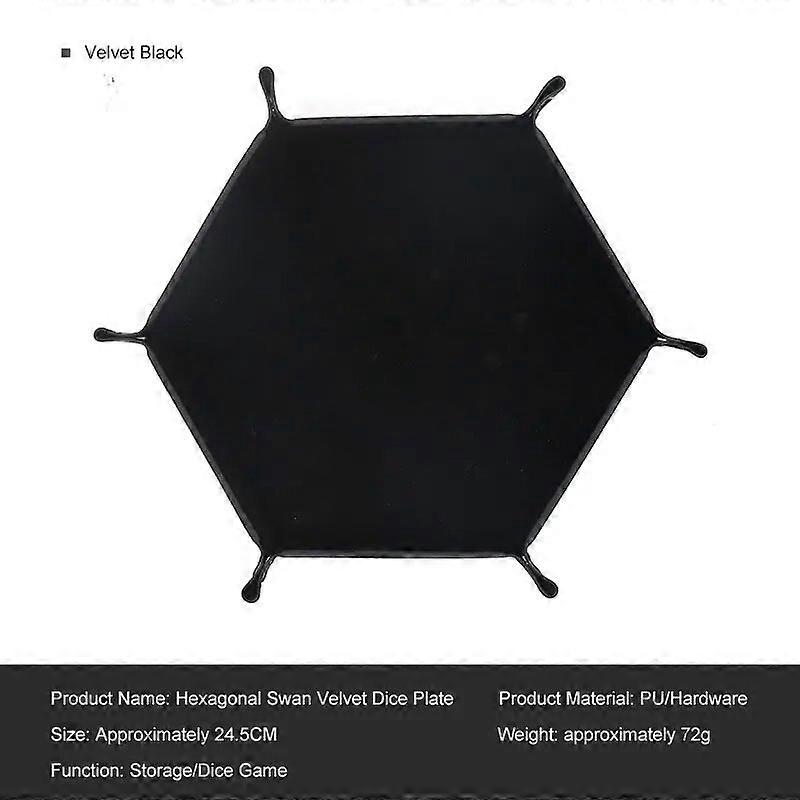1pc Hexagonal Dice Tray and Miscellaneous Storage Box Board Game Dice Tray Accessories Leather Dice Tower