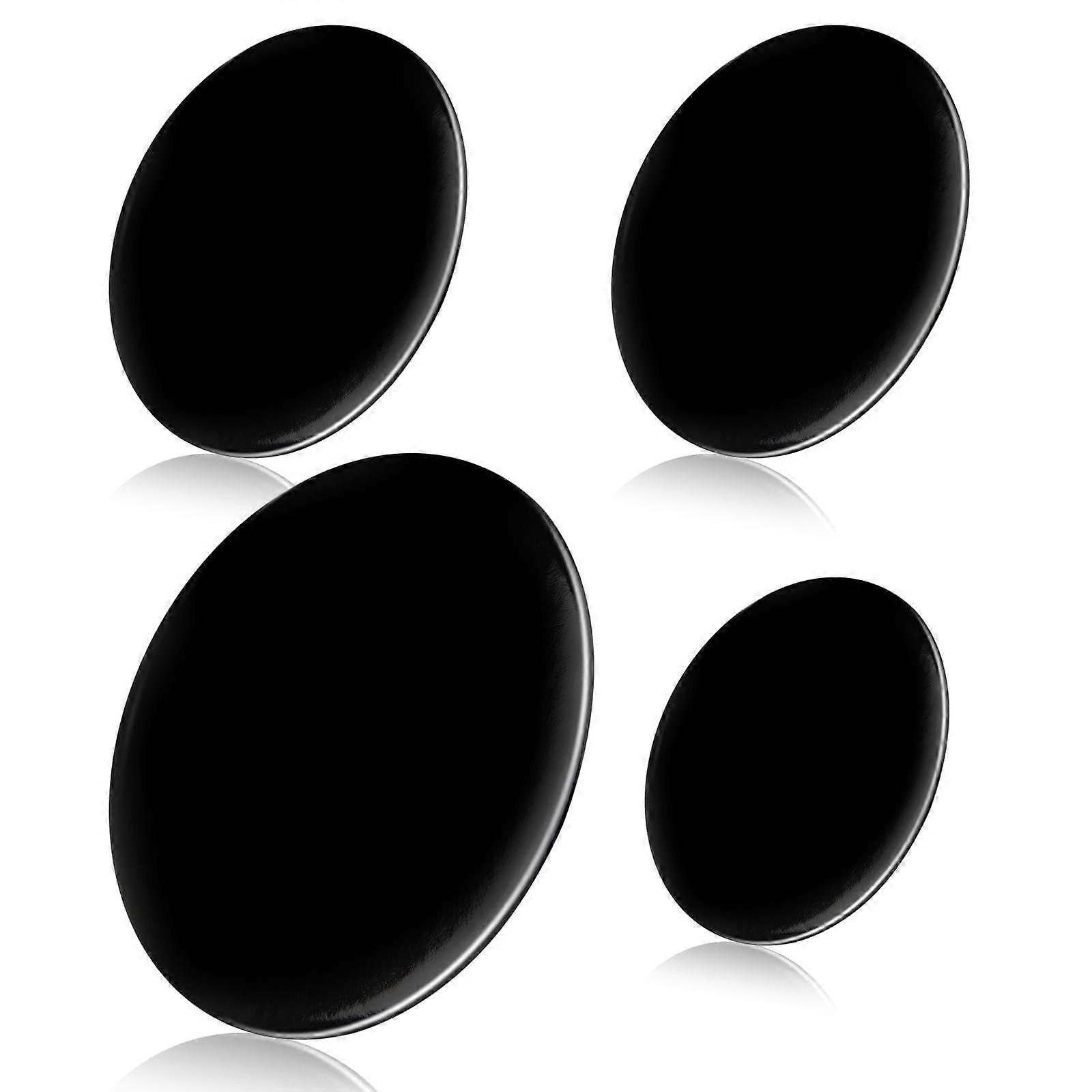 4 PCS Gas Stove Burner Caps Set, Durable Cast Iron Covers for Even Heat and Multiple Sizes