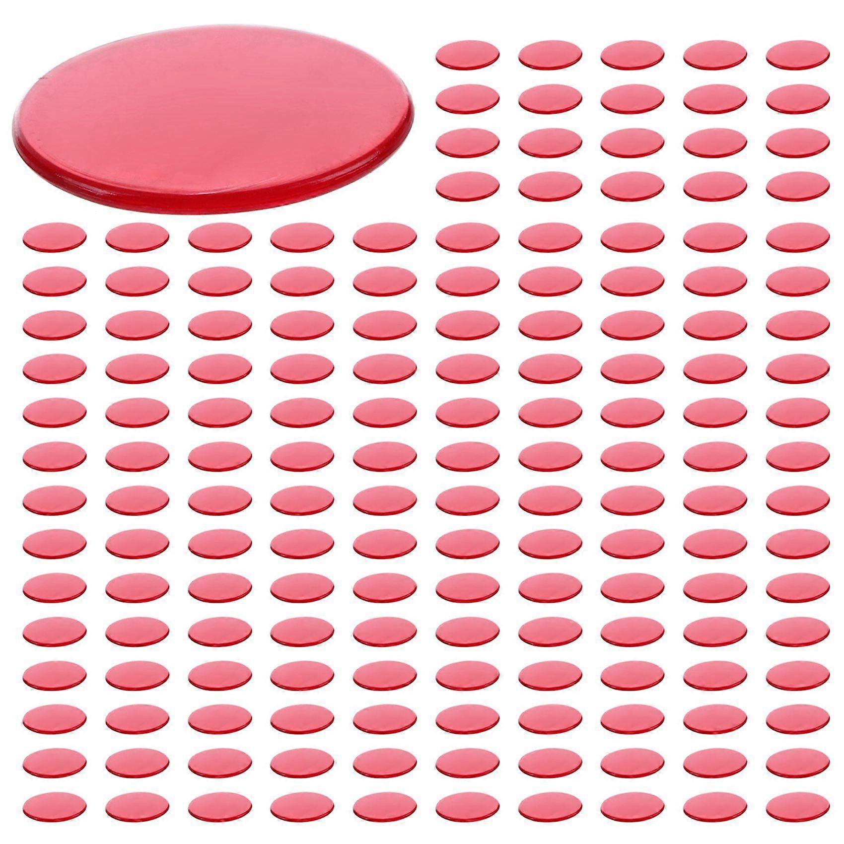 300Pcs Clear Red Plastic Bingo Chips 1.9cm