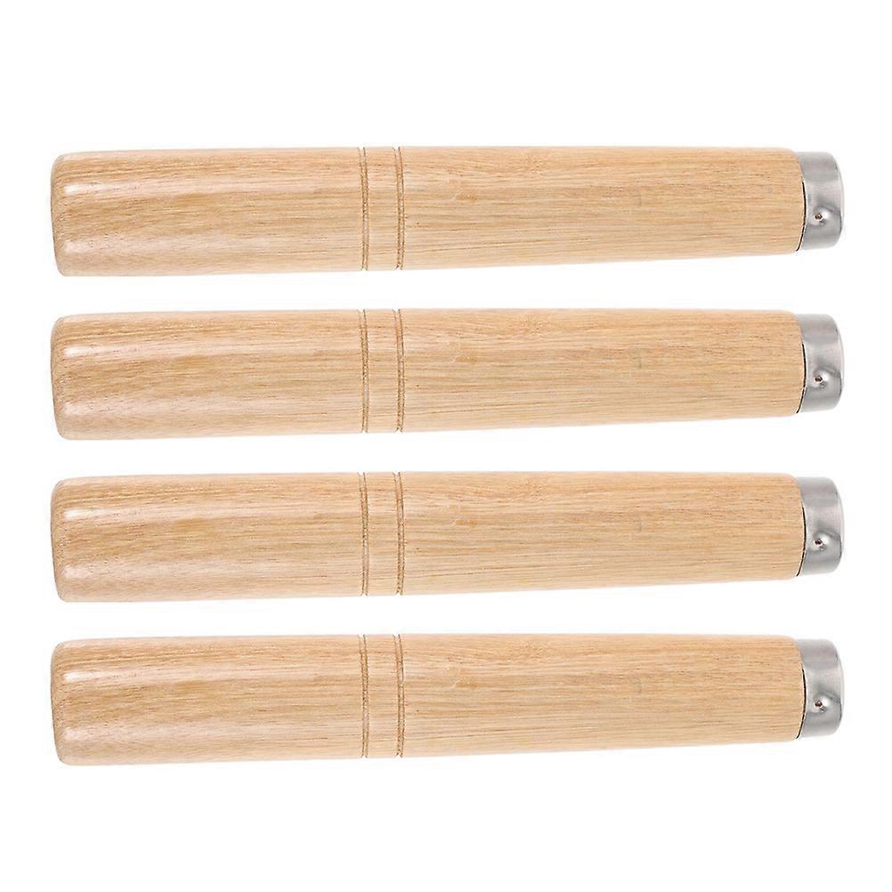 Wooden Handle Pot Handles Replacement for Kitchen Use 4Pcs Set