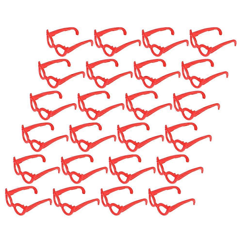 Red Doll Glasses Mini Glasses for Decor 60Pcs Plastic Doll Sunglasses