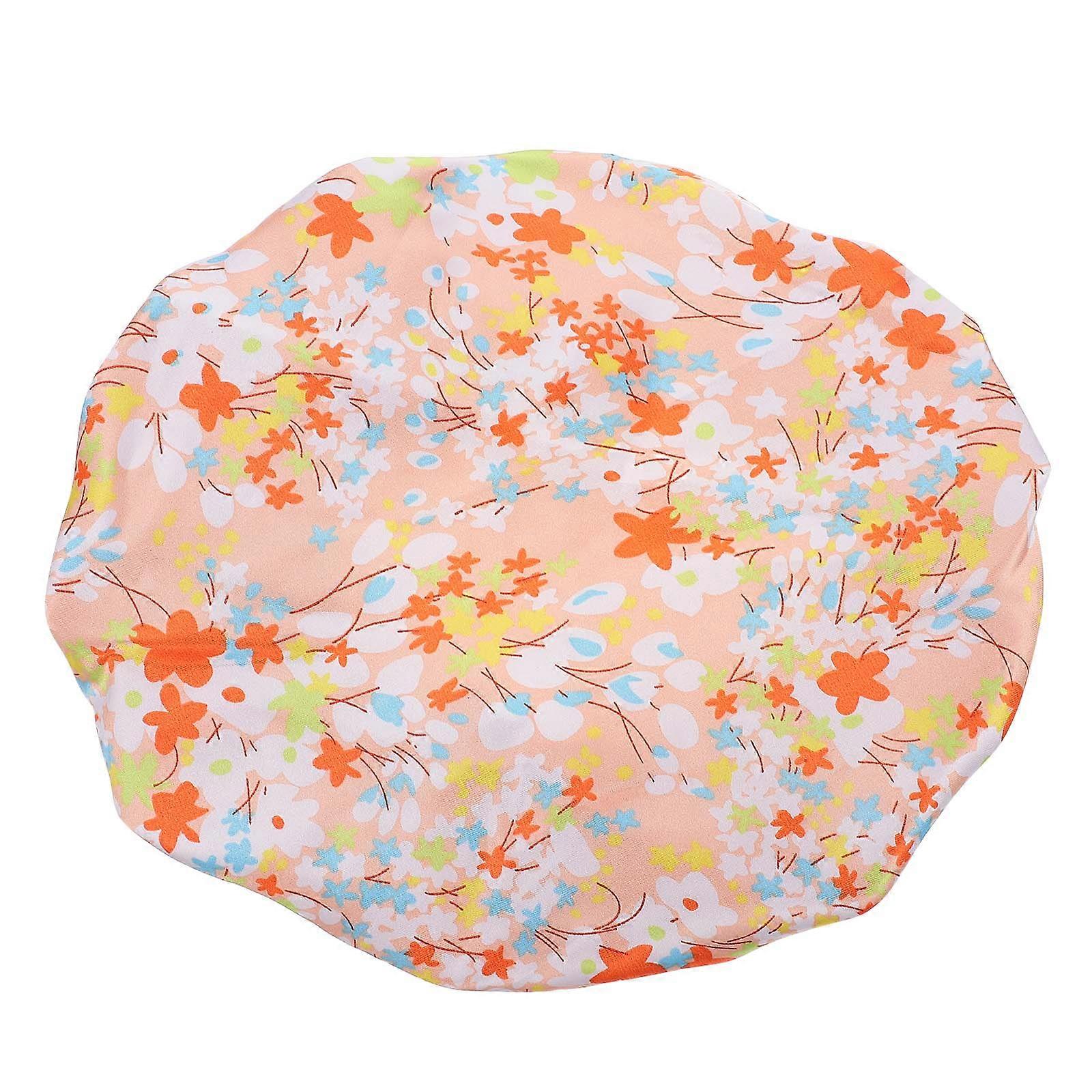 Children Sleep Hat Adjustable Satin Shower Hat Double Layer