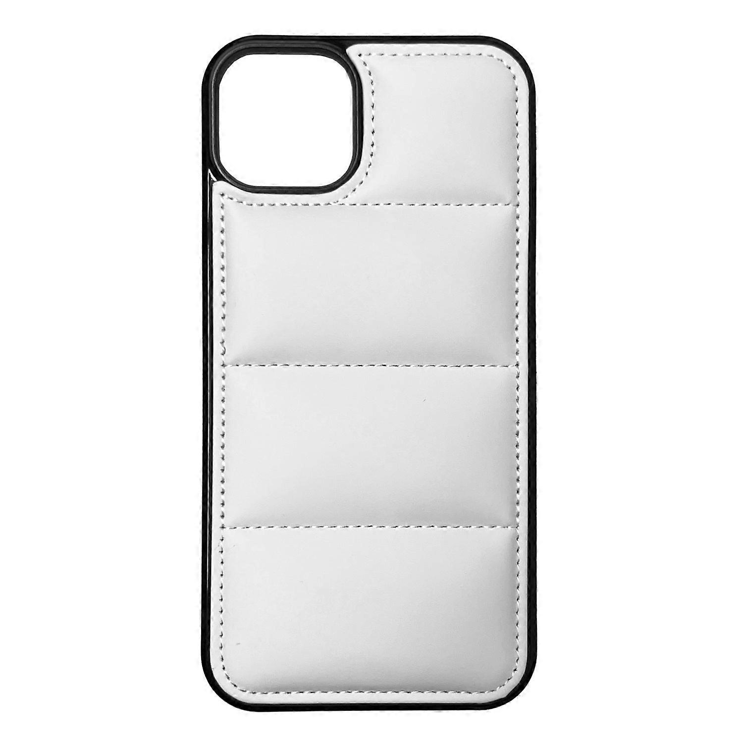 Case For Iphone 13 Mini White Down Jacket Leather No8768