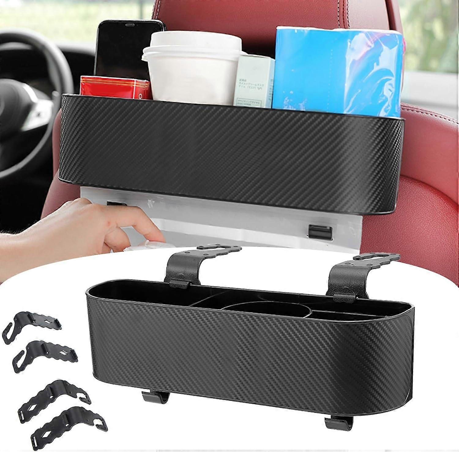 Multi-functional rear seat organizers, headrest storage boxes