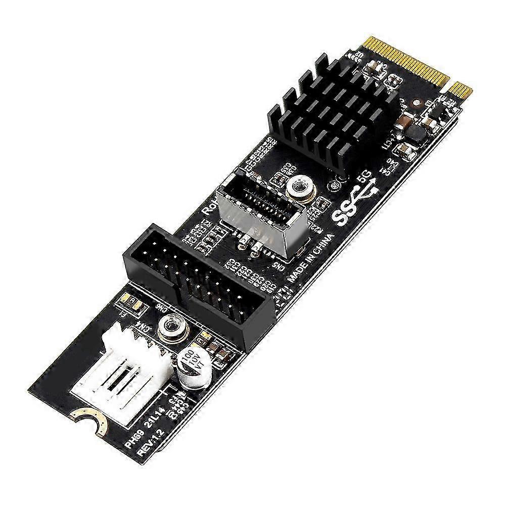 M.2 PCIe to USB 3.1 Adapter Card with Type-C and 19/20 Pin Header
