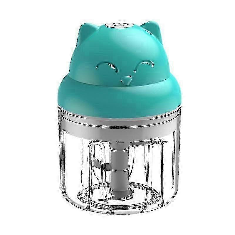 Electric Chopper, 250 Ml Wireless Portable One Button Operation For Garlic, Chilli, Vegetables(blue)