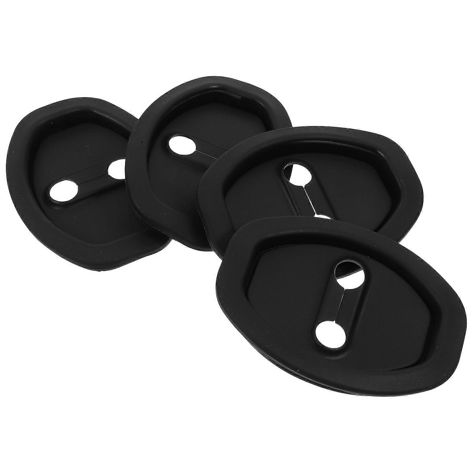 Thickened Rubber Car Door Lock Protective Cover for Shock Absorption 12Pcs