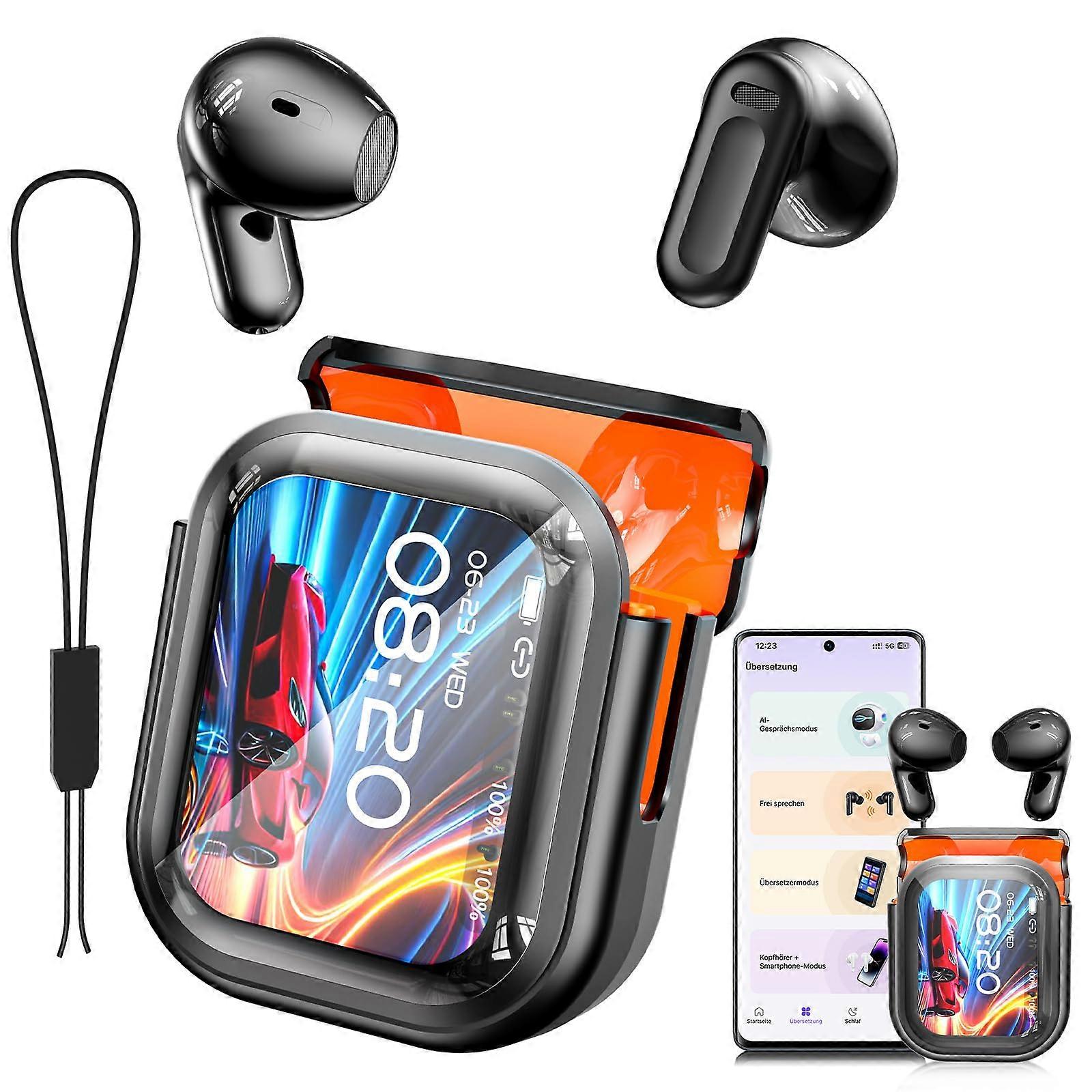 Language Translation Earbuds Bluetooth 5.4, RealTime 135 Languages, LCD Touch, Noise Cancelation