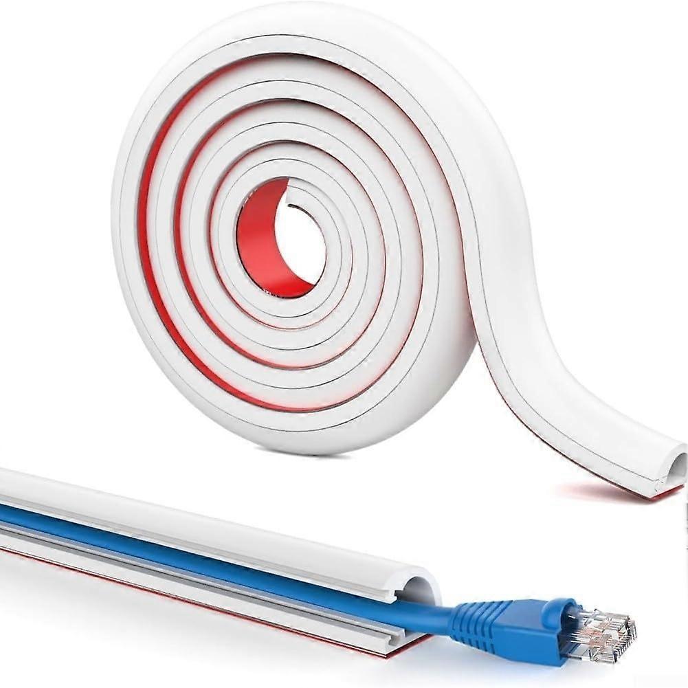 Cable Management Duct with Fire Retardant PVC and SelfAdhesive Backing, 4m Cable Protector