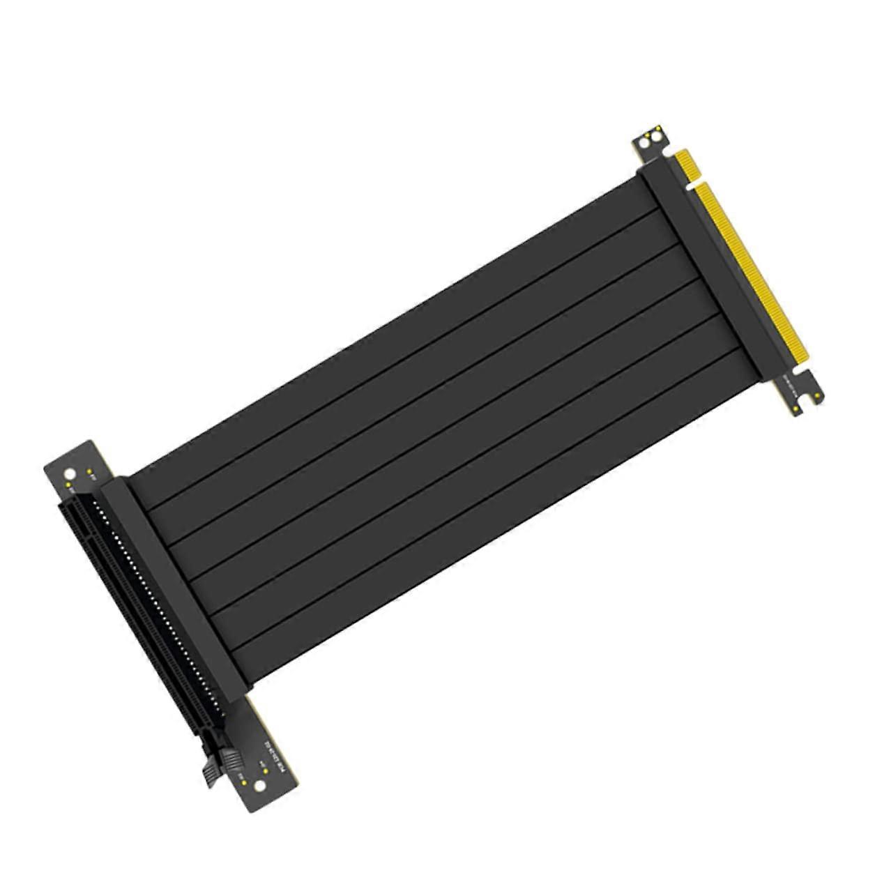 90 Degree PCIe Riser Cable  Shielding PCIe 3.0 GPU Extension Flexible Design Black