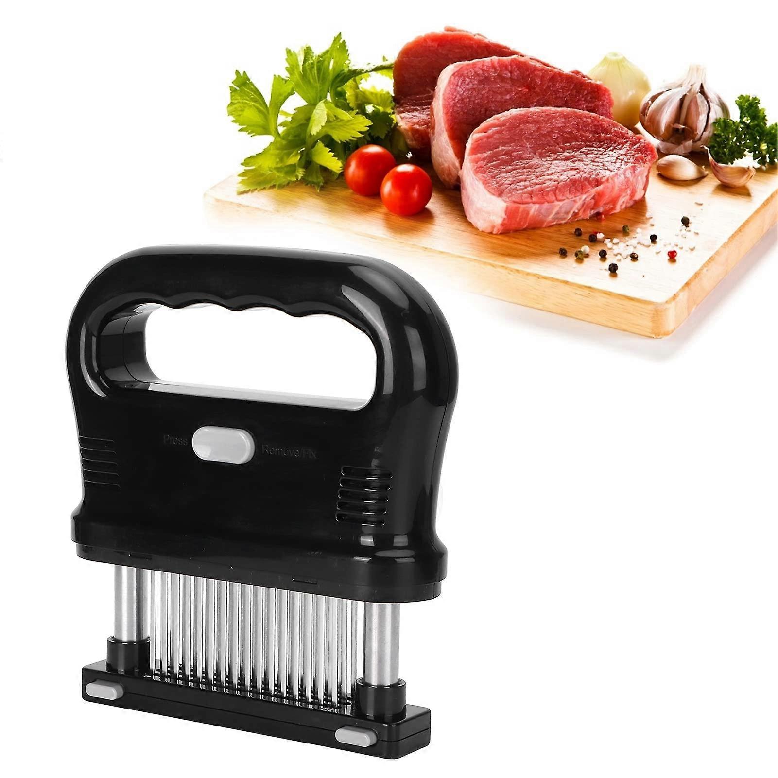 Meat Tenderizer Tool with 48 Sharp Needles, Ergonomic Grip for Beef, Chicken and Pork