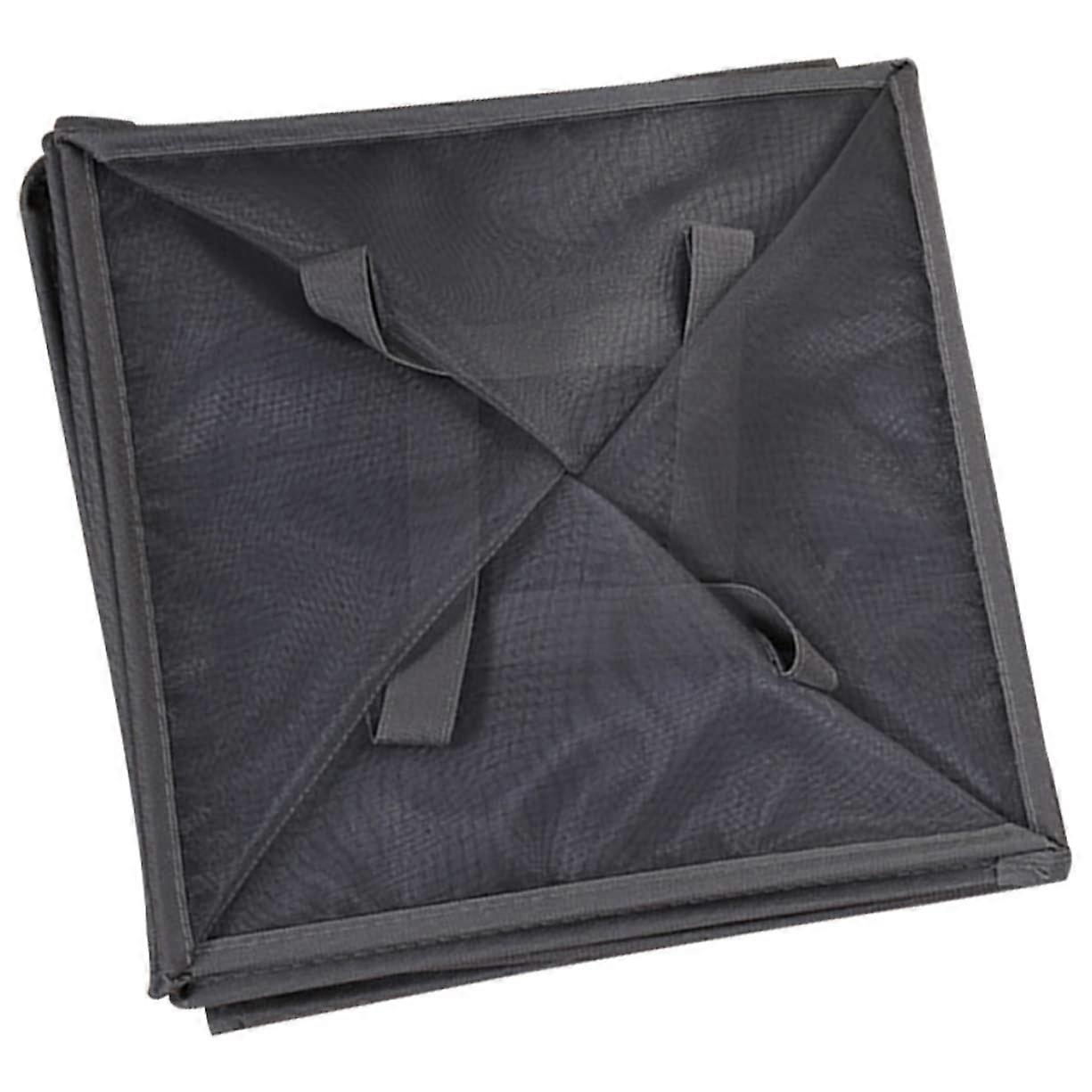 Foldable Mesh Laundry Hamper with Handles, Portable Collapsible Basket for Travel, Grey