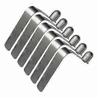 6-Piece Kayak Paddle Spring Snap Button Clips - 8mm Stainless Steel Fasteners | Durable V-Shape Locking Pins | Essential Marine & Camping Hardware