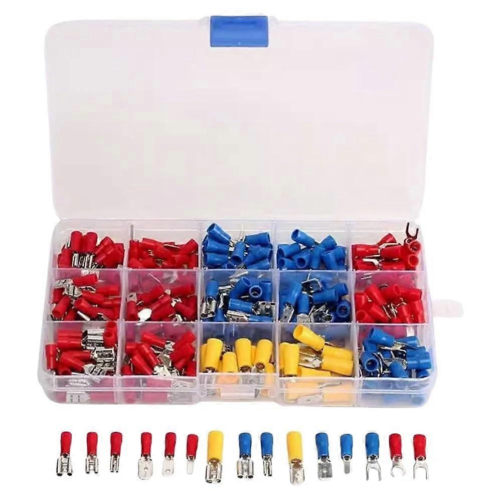 280PCS Assorted Insulated Wire Crimp Connectors Electrical Cable Terminal Set Ring Spade Fork