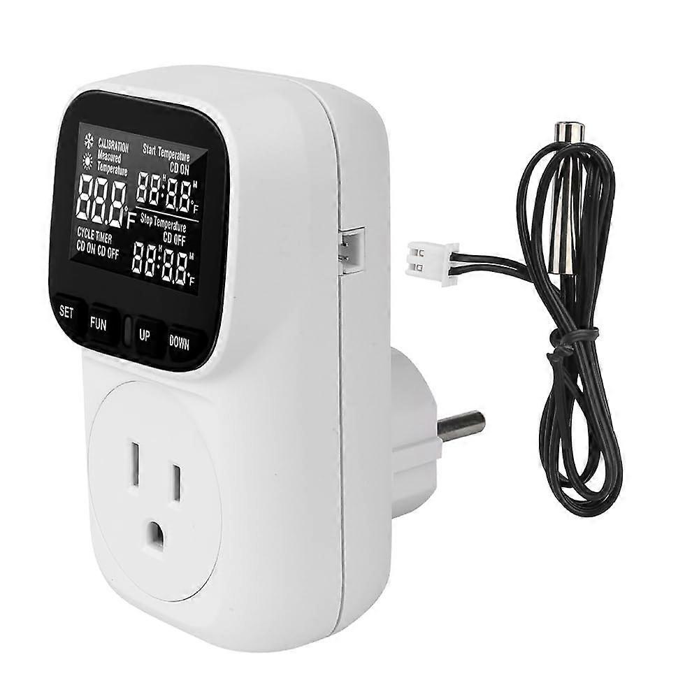 Digital Temperature Controller Plug with Dual Heating Cooling, Timer, 40℉210℉ for Greenhouse RV