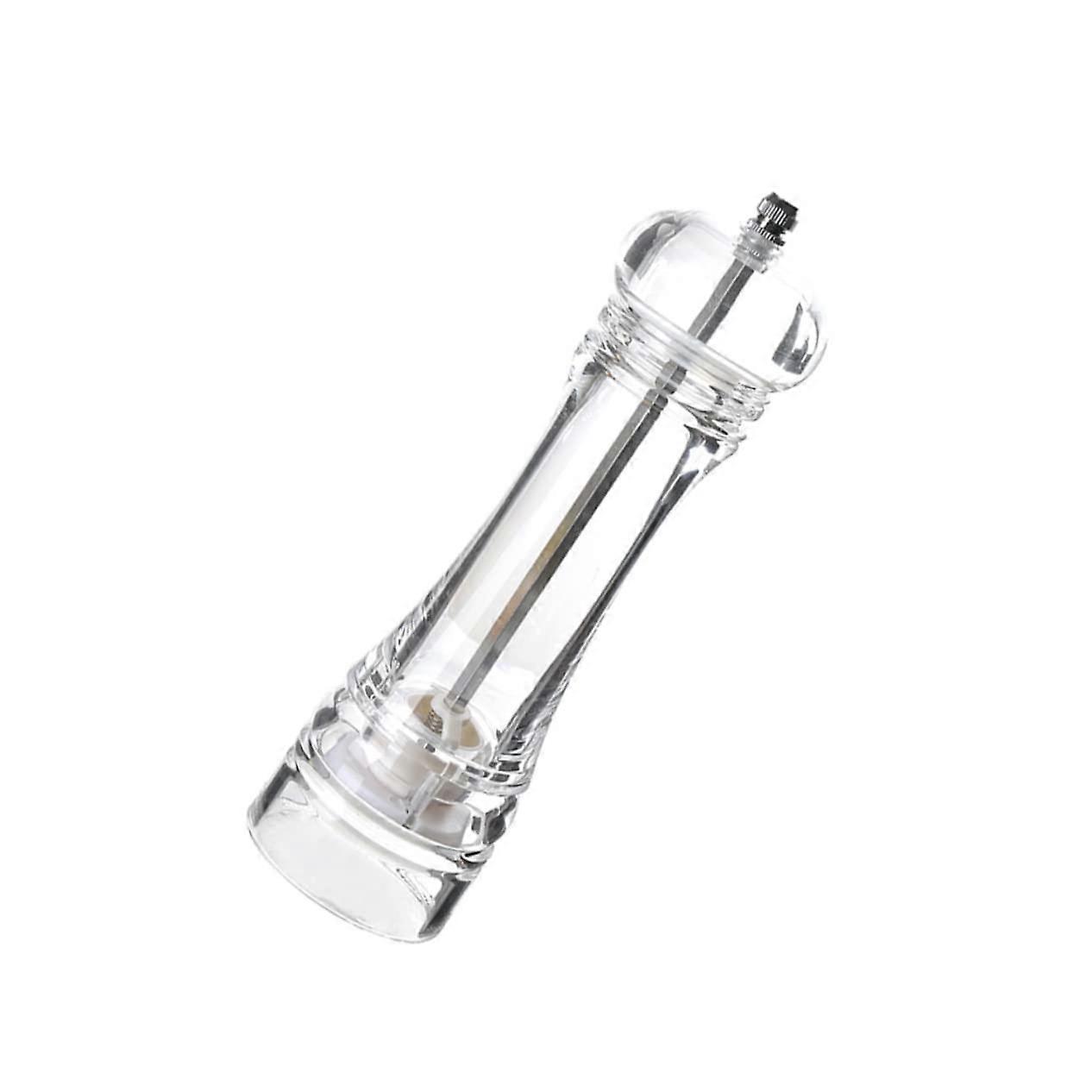 Manual Salt and Pepper Grinder Adjustable Ceramic 14cm Acrylic Spice Mill for Kitchen Use